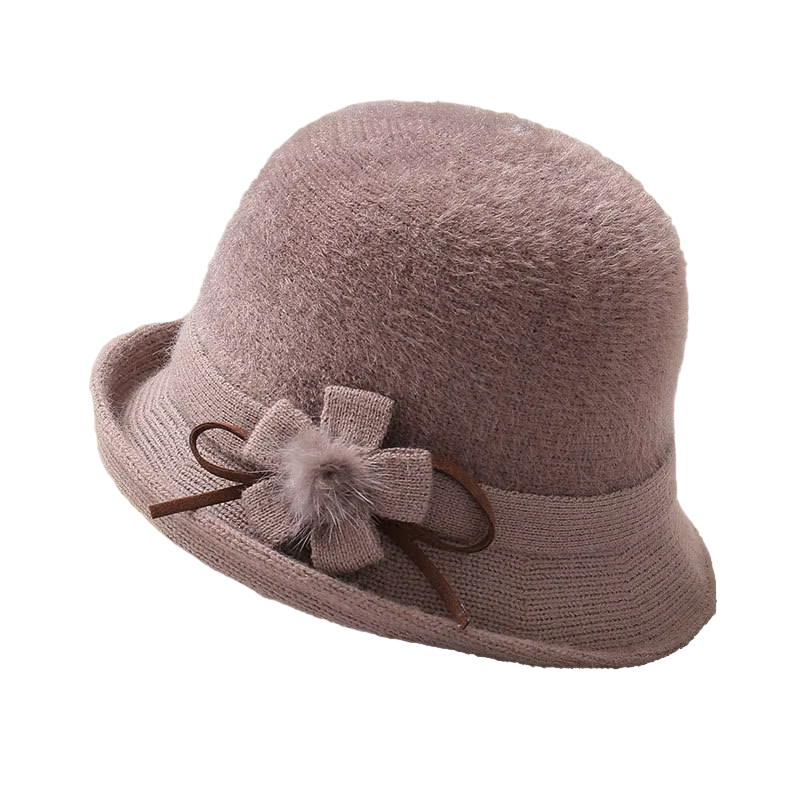 Evie 1920s Vintage Style Cloche Hat in Pale Mauve