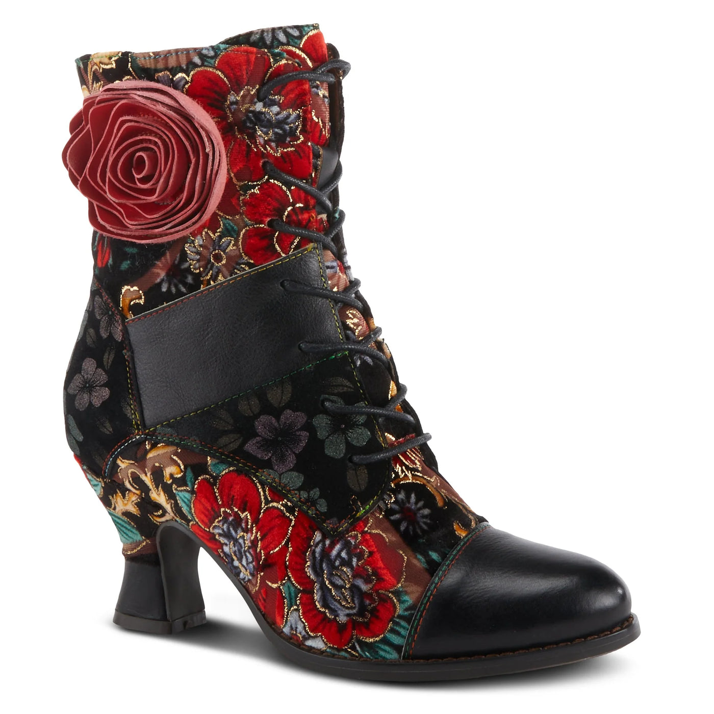 Roselia Boots in Black Multi