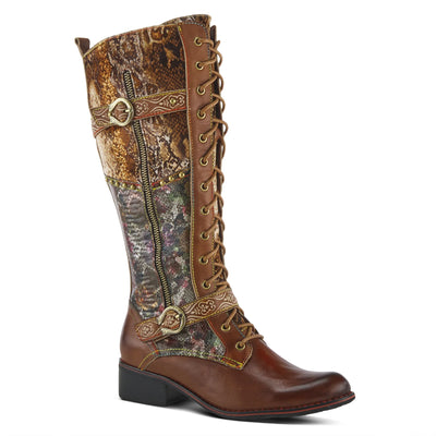 Vaneyck Tall Western Boots in Brown Multi