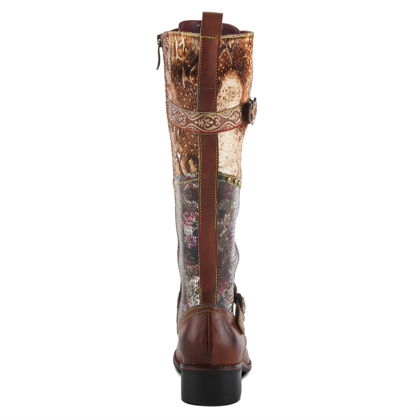 Vaneyck Tall Western Boots in Brown Multi