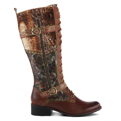 Vaneyck Tall Western Boots in Brown Multi