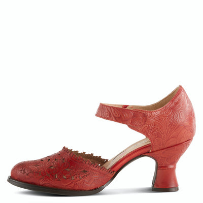 Visionary Ankle Strap Shoe in Red