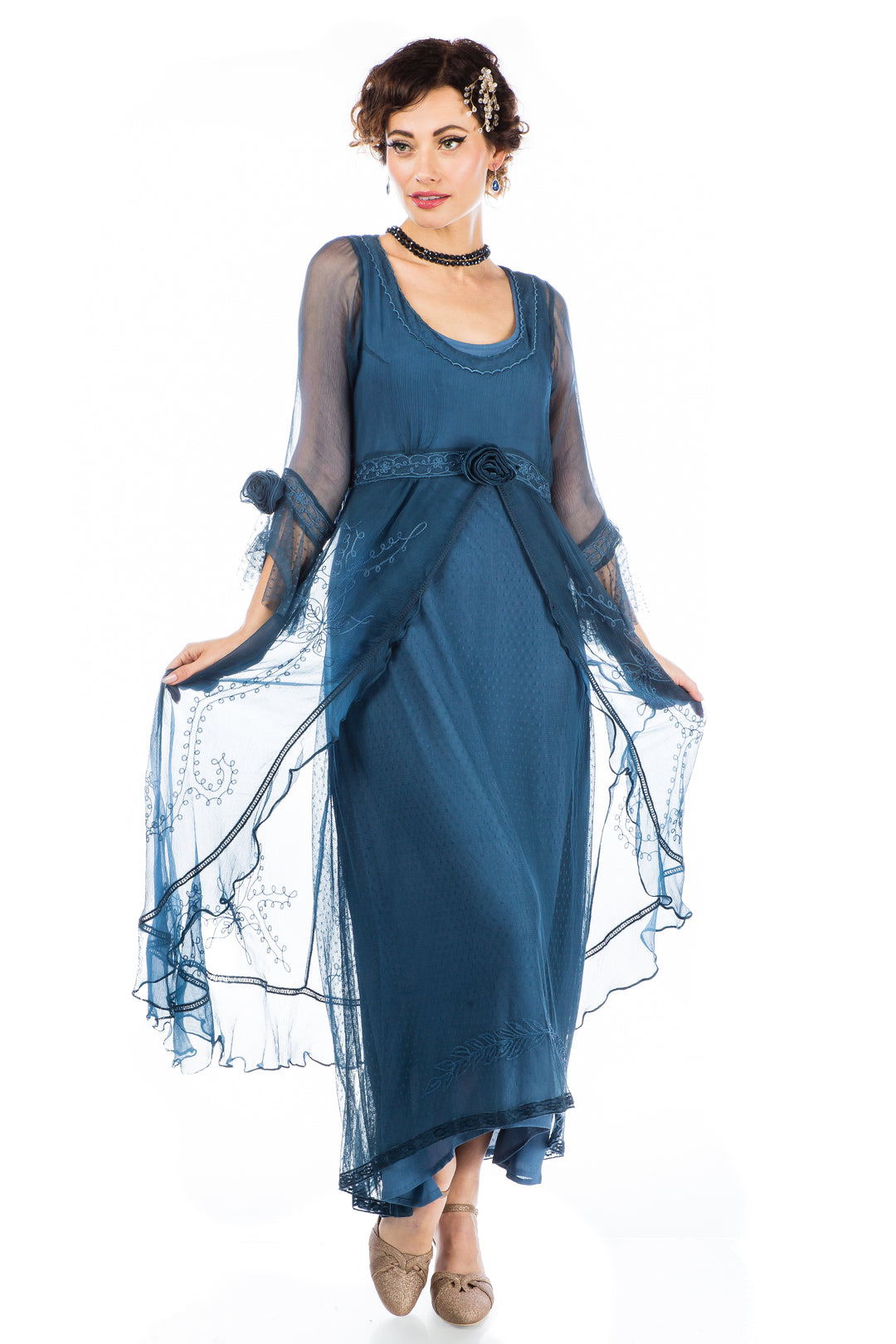 Dafna Bridgerton Inspired Dress in Lapis Blue by Nataya