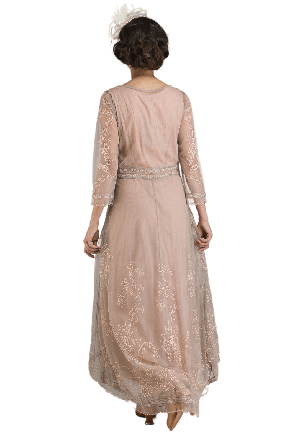 Nataya 40163 Downton Abbey Tea Party Gown in Quartz XL Pink