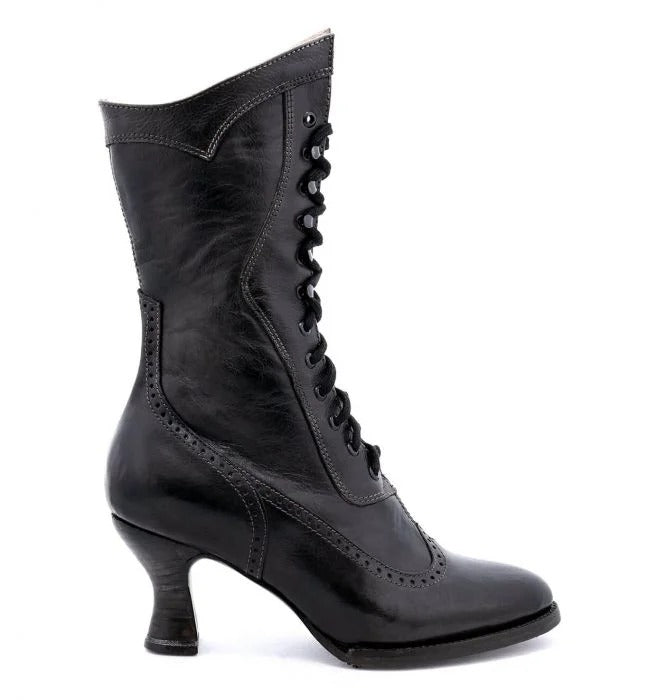 Jasmine Victorian Style Boots in Black Nataya